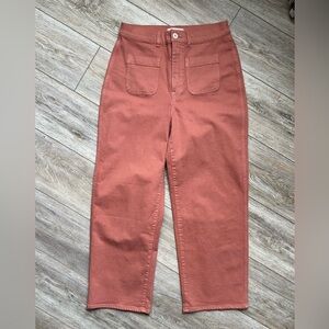Madewell Emmet 2.0 Wide Leg Crop Pant Dried Rose Size 28